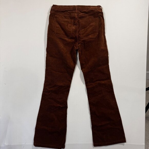 GAP 70s Flare High Rise Corduroy Pants Brown 30 10 Long Retro Boho Chic Hippie - Picture 3 of 9